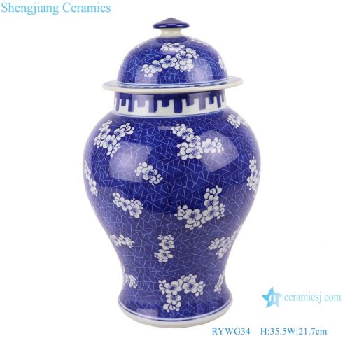 RYWG34 Jingdezhen blue and white porcelain hand painted Plum blossom pattern food storage vase jars
