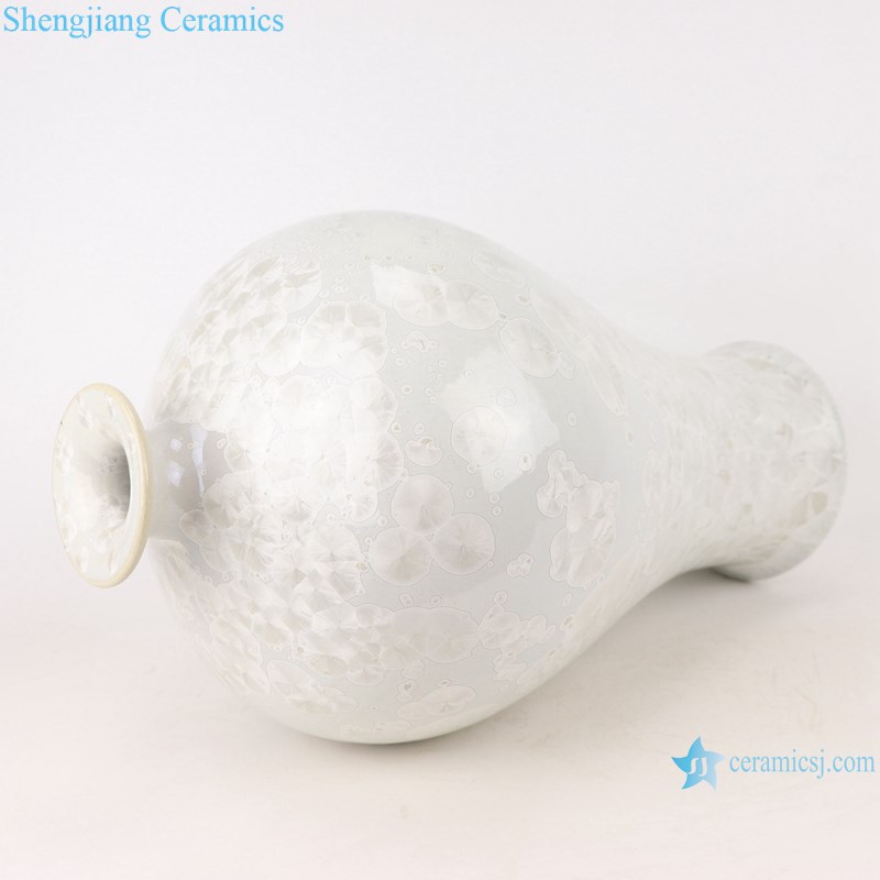 RYYX08 Chinese pure white plum ceramic vase -profile