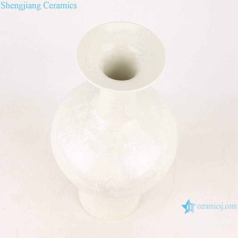 RZCU09 Pure white jade spring vase with crystal glaze vase