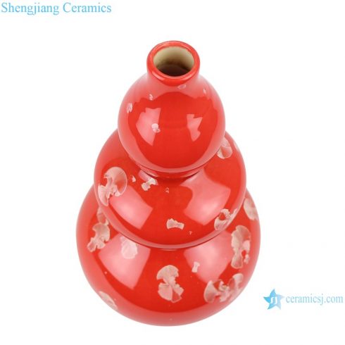RZCU15 crystallized glaze vase red background table decoration 