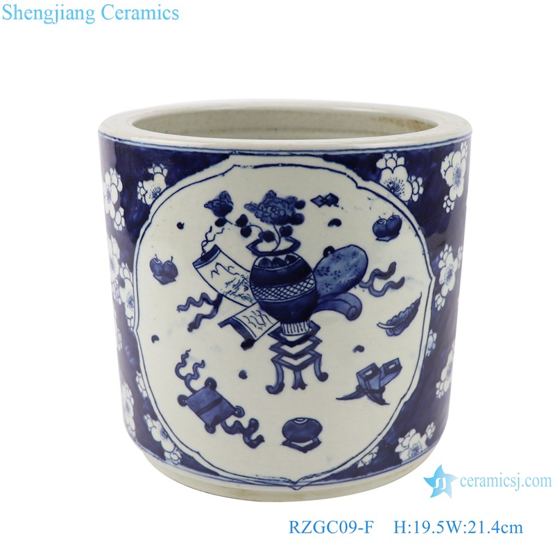 RZGC09-F Blue and white porcelain ice ceramic pen holder