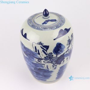 RZGC14-D Blue and white multi-pattern ceramic storage jar