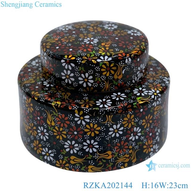 RZKA202144 Jingdezhen hand painting of flowers and plants pattern Chinese storage jars pot