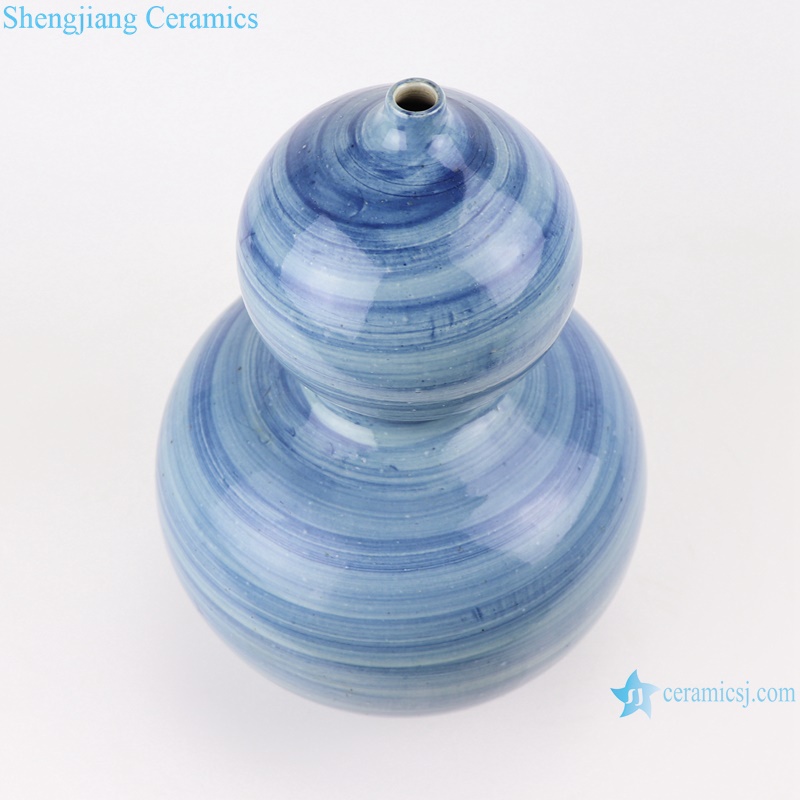 RZPI48 Chinese handmade ceramic blue striped decorative vases