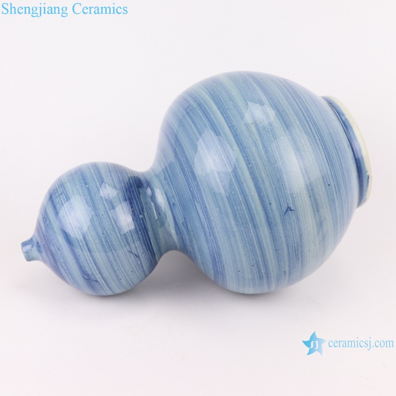 RZPI48 Chinese handmade ceramic blue striped decorative vases