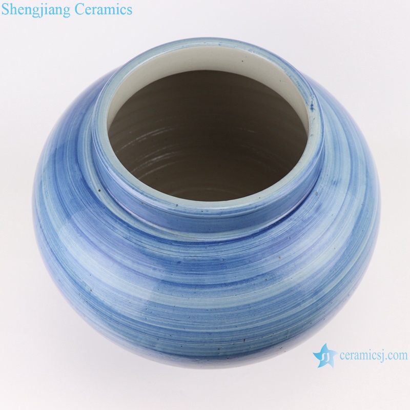 RZPI49-L-S Chinese handmade ceramic blue striped pots set