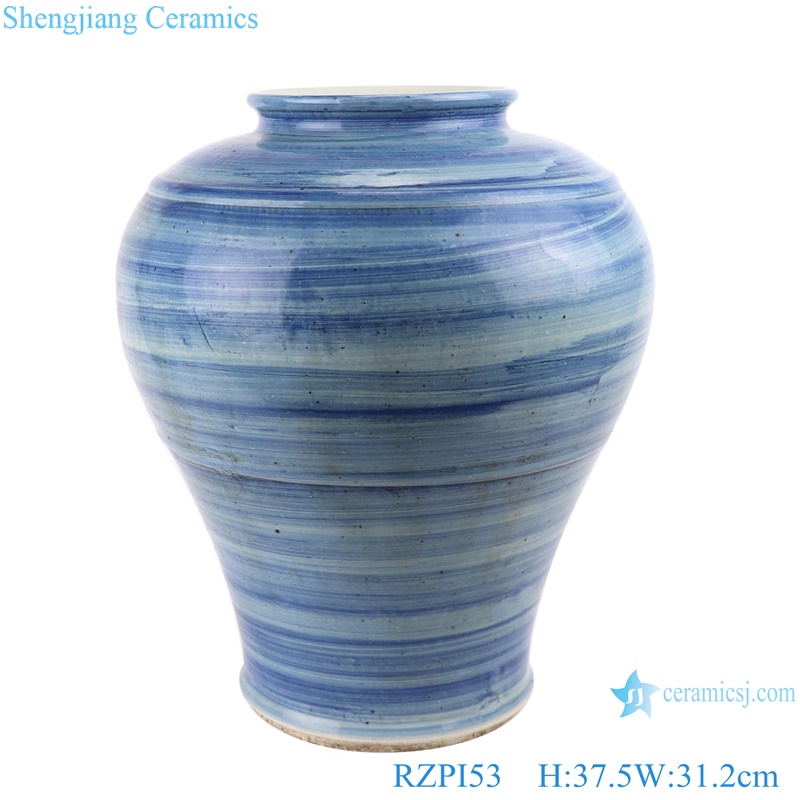 RZPI53 Home Table decoration Jingdezhen handmade porcelain blue striped vase 