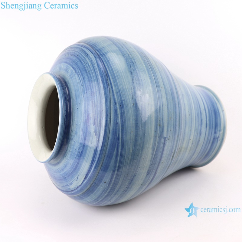 RZPI53 Jingdezhen handmade porcelain blue striped vase decoration