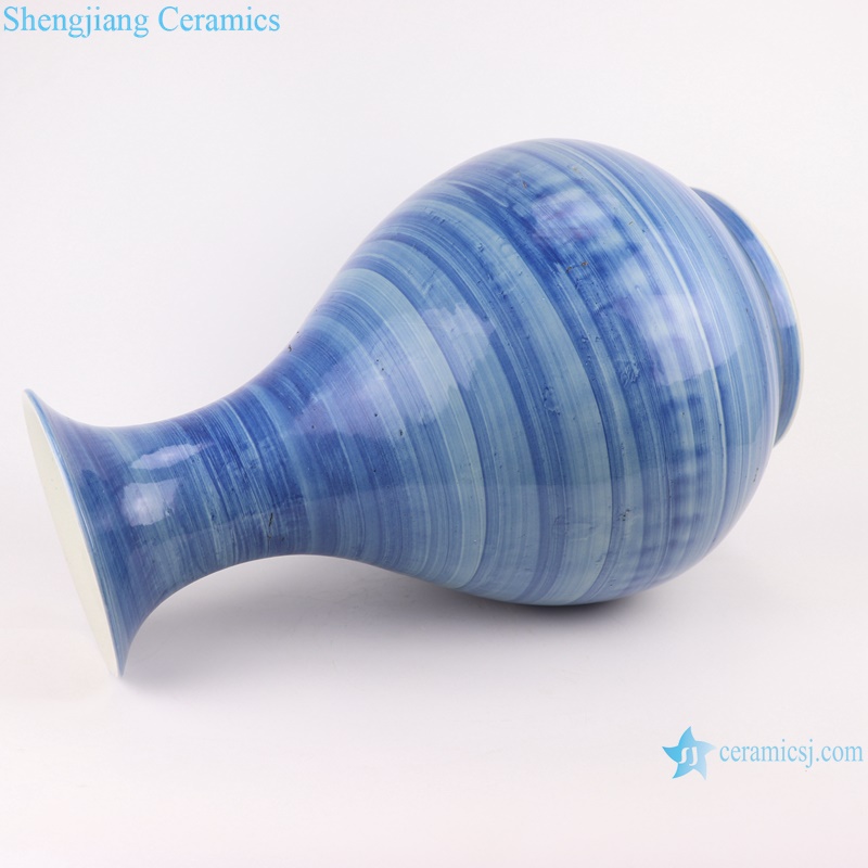 RZPI55 Jingdezhen handmade ceramic blue striped vase decoration