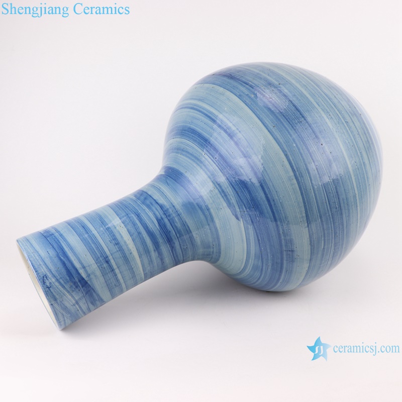 RZPI56-L-S Jingdezhen handmade ceramic blue striped vase sets decoration