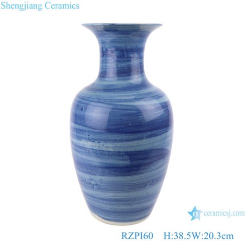 RZPI60 Antique Jingdezhen handmade craft porcelain blue striped porcelain decorative vases
