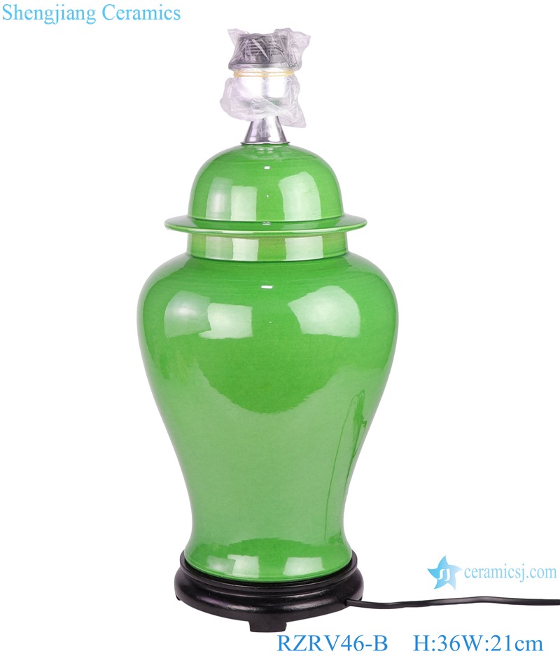 RZRV46-B modern style table lamps Green color glazed ceramic lamps