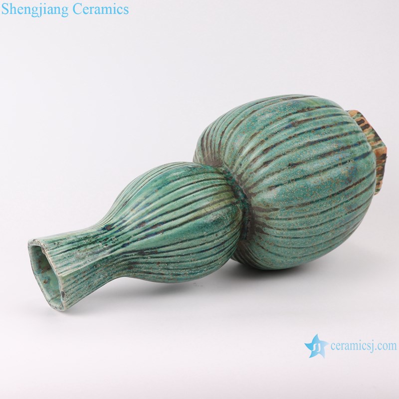 RZSP07 jingdezhen green glazed ceramics for living room decoration antique porcelain vase