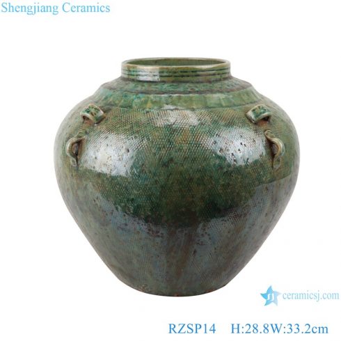 RZSP014 Southeast Asia color green glazed porcelain vase table decoration creative decoration dry flower pot