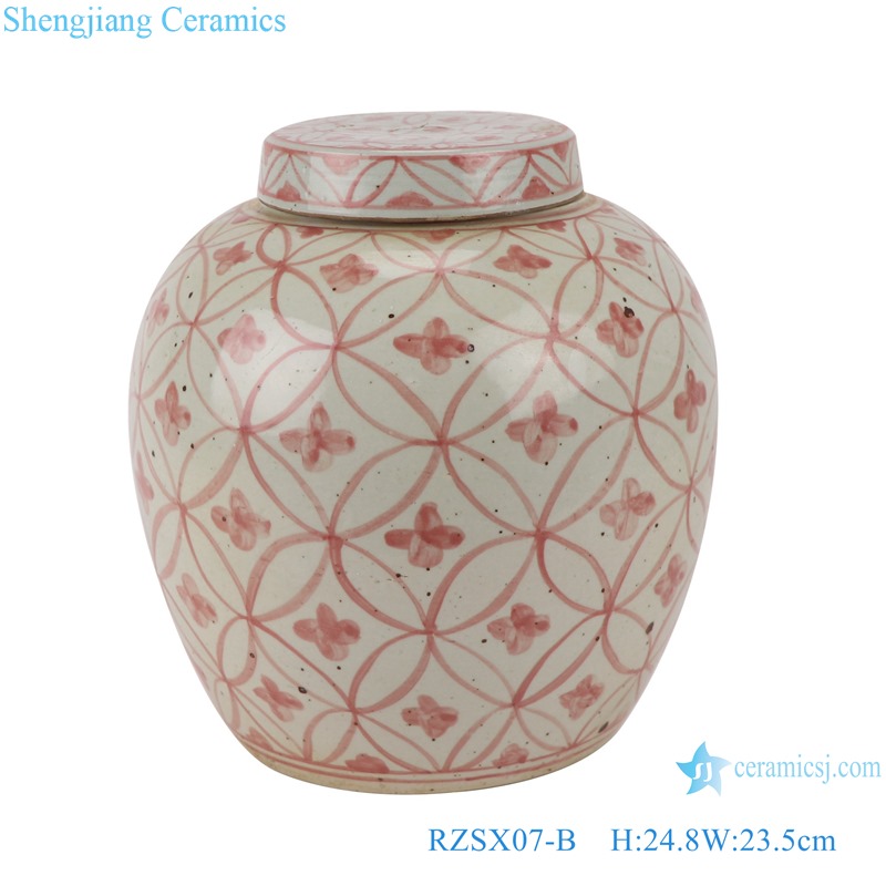 RZSX07-B Alum copper money grain tea pot ceramic storage jar