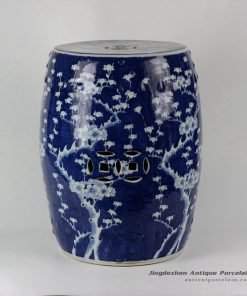 RYLU18-C_Ceramic Blue & White Plum blossom Garden Stool