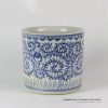 RYLU24-C_Blue & White Floral design Ceramic Pen Holder