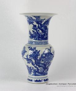 RYLU25_Flower Bird Blue and White Vases
