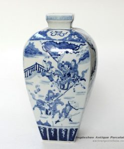 RYQQ08_Qing Dynasty reproduction Blue and White Square Vase
