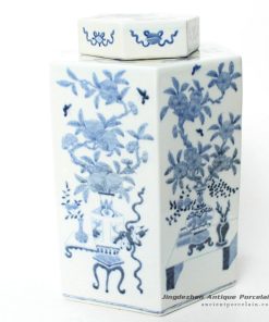 RYQQ11_12inch Hand painted Blue and White Pomegranate design JarRYQQ11_12inch Hand painted Blue and White Pomegranate design Jar