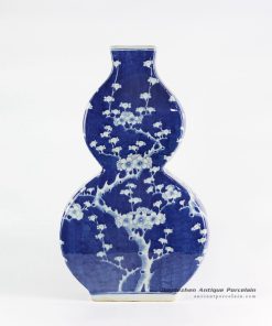 RYLU108_Cucurbit shape cherry blossom pattern ceramic vase