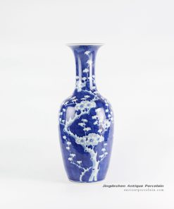 RYLU116_Long neck blue and white floral ceramic vase