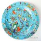RYQQ37_17.5inch Chinese Hand painted Flower bird design Porcelain Plate