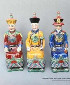 RYXZ05_12.5 inch Set of 3 ceramic seated Chinese emperor