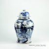 RZFI05-B_Hand paint chinese ancient folk pattern blue and white ceramic ginger jar
