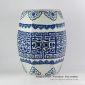 RYVM20_18.8″ Chinese antiques Blue and White Hand painted Stool