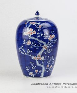 RYWG13_Asian Chinese style plum blossom unique hand paint candle jar