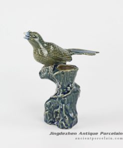 RYXP35_ceramic twittering bird sculpture