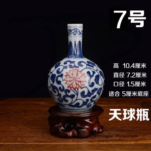 RZEV02-J_tiny fancy hand painted floral ceramic display vase