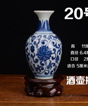 RZEV02-T_tiny fancy hand painted floral ceramic display vase