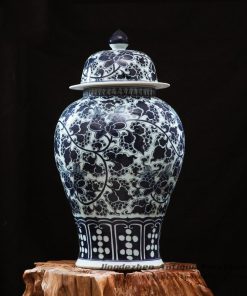 RZFQ11_Hand craft under glaze blue ceramic ginger jar