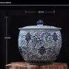 RZFQ16_large capacity hand paint blue and white ceramic sundries jar