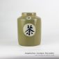 RZGH02-C_ Pantone color bespoke Chinese hand paint tea letter vintage crackle ceramic tea tin jar