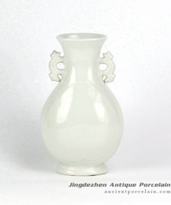 RZGY02-C82_08_Pure white porcelain ceramic vase with two handles