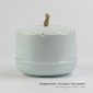 RZIV05_Hemp cord lid celadon glaze porcelain tea jar