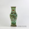RZJH01_Qing Dynasty reproduction hand paint phoenix pattern ceramic square fish tail vase