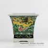 RZJH05_Chinese traditional hand paint yellow background dimetric famille rose porcelain planter pot