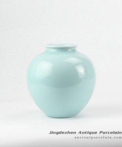 RZJR10_Celadon glaze pomegranate shape round porcelain pot