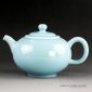 14CS43_Solid color ceramic tea pots blue, green, red etc.