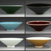 14EI58-Jingdezhen hand made solid color tea cups bowls