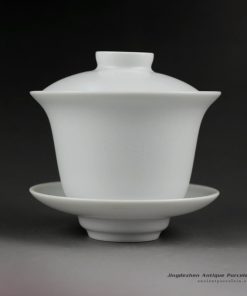 14FS22_Jingdezhen hand made solid color porcelain Gaiwan