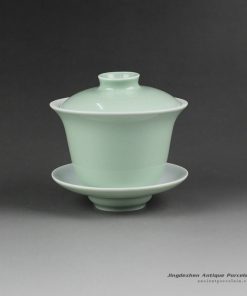 14FS23_Jingdezhen hand made solid color porcelain Gaiwan