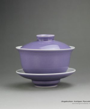 purple glaze ceramic teaware Gaiwan made in Jingdezhen