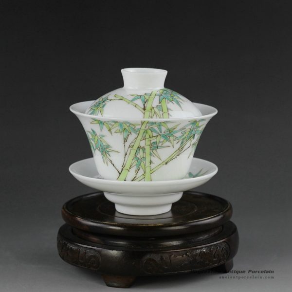 14NY12-J 100cc Jingdezhen Hand painted floral Porcelain Gaiwan