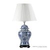 DS46-RZFU_New retail blue white floral pattern ceramic ginger jar lamp for reading