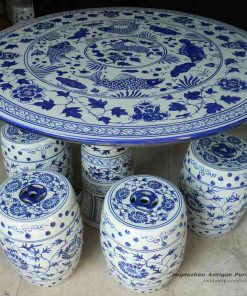 RYAY24_blue and white chinese porcelain garden table stool